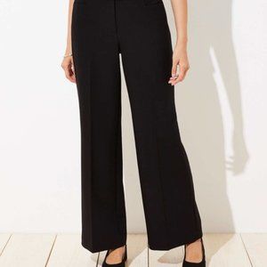 LOFT Black High Waist Wide Leg Trousers in Curvy Fit (12P)